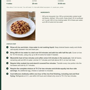 Actual PDF page 6 from A Taste of Nicaragua: Gallo Pinto with Red Beans recipe page.