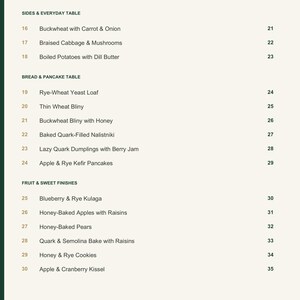 Actual PDF page 4 from A Taste of Belarus: Contents, page 2.