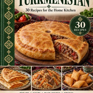 Actual cover of the A Taste of Turkmenistan PDF cookbook.