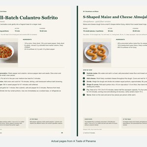 Two actual recipe pages from A Taste of Panama.
