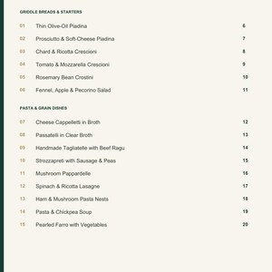 Actual PDF page 3 from A Taste of San Marino: Contents, page 1.