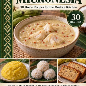Actual cover of the A Taste of Micronesia PDF cookbook.