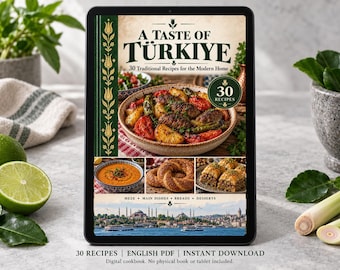 Turkiye Cookbook PDF - 30 Recipes, English Digital Download