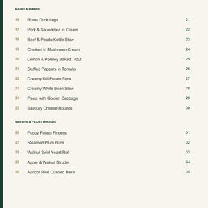 Actual PDF page 4 from A Taste of Slovakia: Contents, page 2.