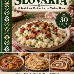 Actual cover of the A Taste of Slovakia PDF cookbook.