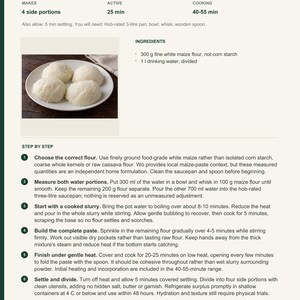 Actual PDF page 6 from A Taste of Benin: White Maize Wo recipe page.