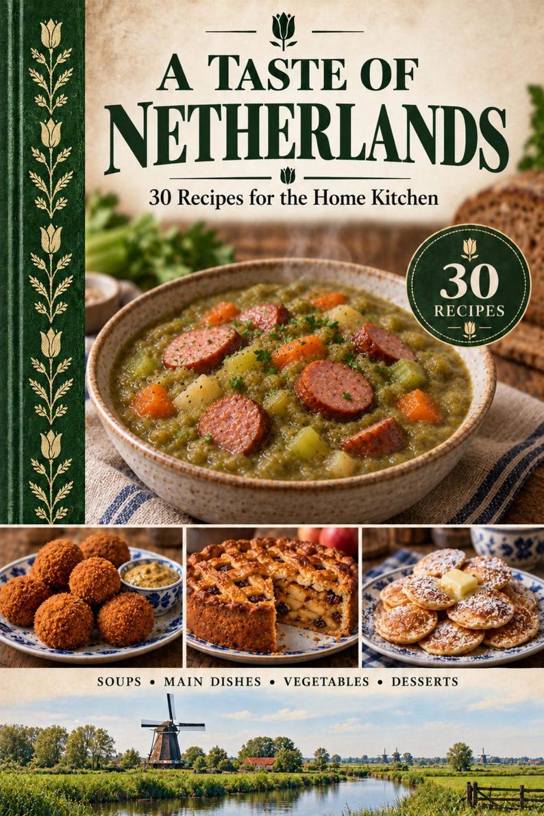 Actual cover of the A Taste of Netherlands PDF cookbook.