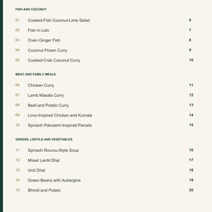 Actual PDF page 3 from A Taste of Fiji: Contents, page 1.