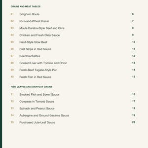 Actual PDF page 3 from A Taste of Chad: Contents, page 1.