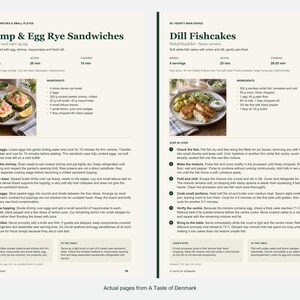 Two actual recipe pages from A Taste of Denmark.