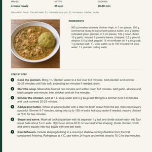 Actual PDF page 13 from A Taste of Suriname: Peanut Soup with Plantain Balls recipe page.