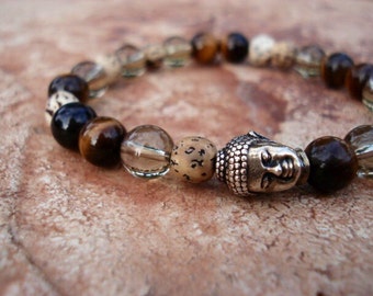 Tiger Eye Bracelet, Zen Jewelry, Buddha Bracelet, Mens Bracelet, Women's Bracelet, Gifts for Men, Mala Bracelet, Spiritual Jewelry