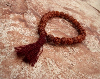 Rudraksha Bracelet, Wrist Mala, Mala Bracelet, Yoga Bracelet, Prayer Bead Bracelet, Meditation Bracelet, Spiritual Jewelry