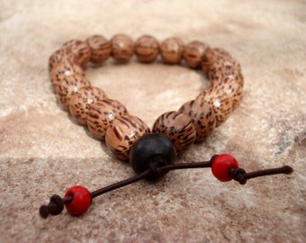 Kokosnuss Holz buddhistische Gebetskette Armband: Unisex Yoga Mala