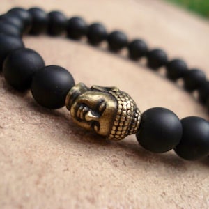 Buddha Bracelet Black Onyx Bracelet Buddhist Prayer Beads Bracelet Prayer Bracelet for Women Mens Beaded Bracelet Mala Bracelet for Her Etsy