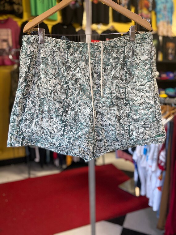 90's Vintage "BOSS" Patterned Swim Trunks Sz: Larg