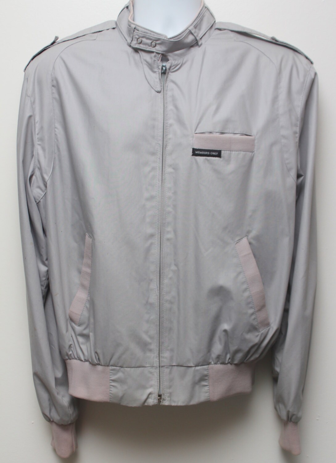 light grey members only jacket