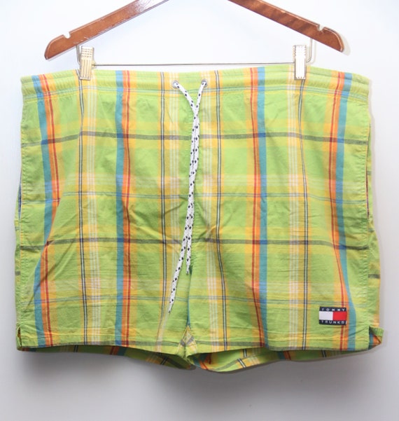 90's Vintage Tommy Hilfiger "TOMMY TRUNKS" Plaid P
