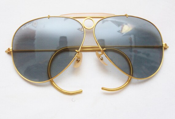 Rare 70's Vintage "RAY BAN" Aviator Designer Sungl