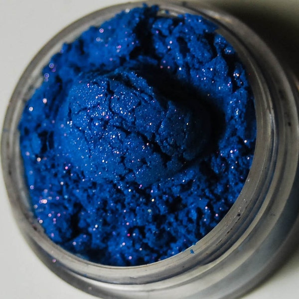 DISCONTINUING 60% OFF - Bewitch - Blue With Pink Glitter - Mineral Eyeshadow