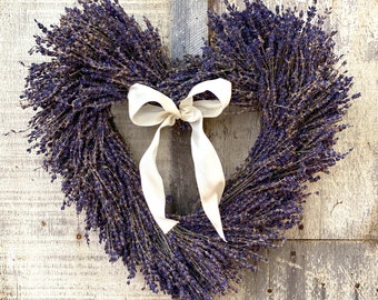 Lavender Heart Wreath