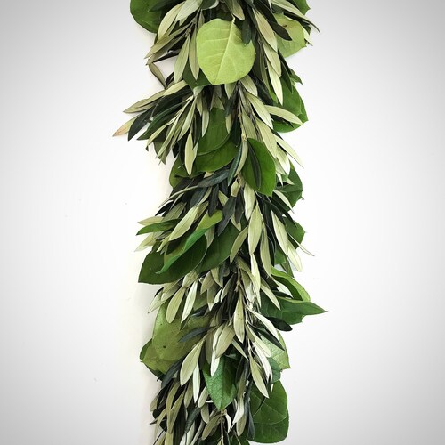 Fresh Olive and Salal Garland 6' Etsy