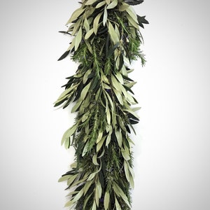 Handmade Fresh Olive Branch Greenery Garland for Wedding, Home Decor,  Holiday Party, Christmas Table Decor 