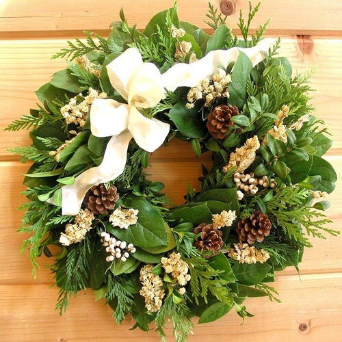 Good Tidings Balsam Fir Wreath Maine Made Fresh & Decorated Etsy