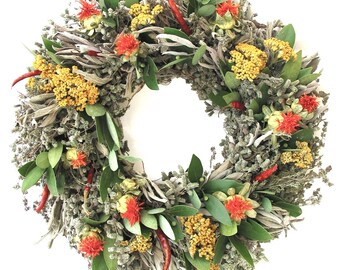 Safflower Herb Wreath