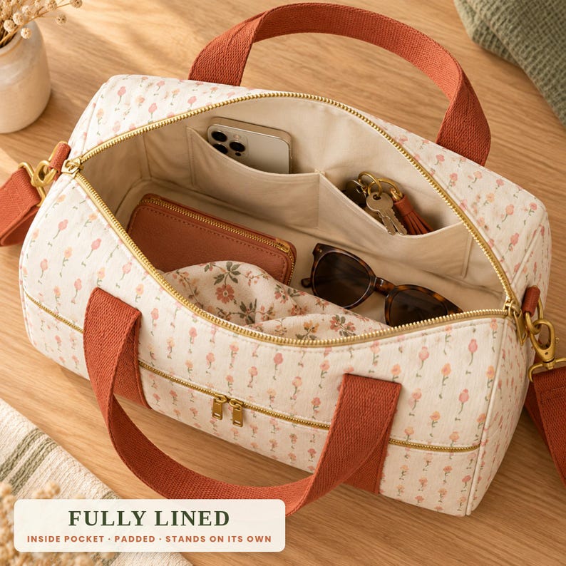 Weekender Bag Tutorial Duffle Bag Sewing Pattern PDF, 3 Sizes Weekender Travel Bag, Gym Bag ...