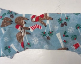 Small 2 or 4 legged Holiday Sloth Poodle Italian Greyhound Chinese Crested  TOY Dog PJ Sweater