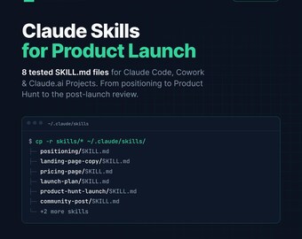 Claude Skills Bundle for Product Launch | 8 Claude Code AI Agent Skills
