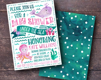 ocean baby shower invitations