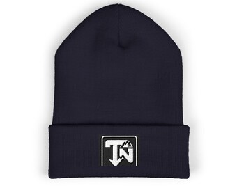 True North Alpine TN Beanie | Embroidered Ski Toque | Snowboard Beanie Hat | Winter Knit Hat | Canadian Ski Gift