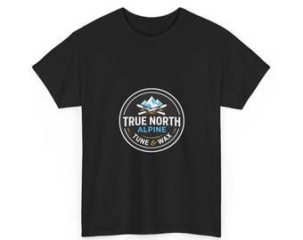 True North Alpine Skis T-Shirt | Crossed Skis Graphic Tee | Ski Badge Shirt | Snowboard Tee | Gift for Skier