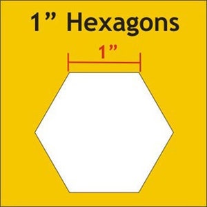 1 Zoll Papierstücke Hexagone Packung mit 100 Vorlagen