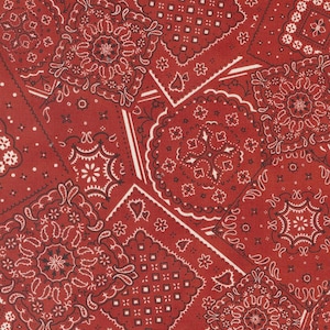 Moda Saddle Ranch Bandana Barn Red HALF YARD #33794-20 1/2 Yard Quilting Fabric