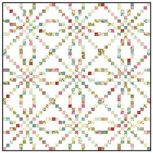 Braided Irish Chain Quilt Pattern HQ 107 Designed by Melissa Corry Happy Quilting Luscious Fabrics Moda Jelly Roll Friendly