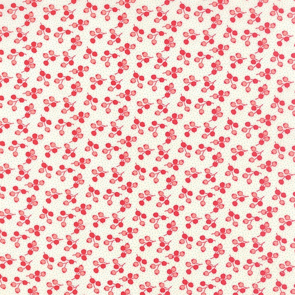 MODA Little Ruby Little Tulip Cream 55133-17 HALF YARD by Bonnie and Camille