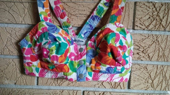 Vintage 1990's Tropical Crop-Top Bralette
