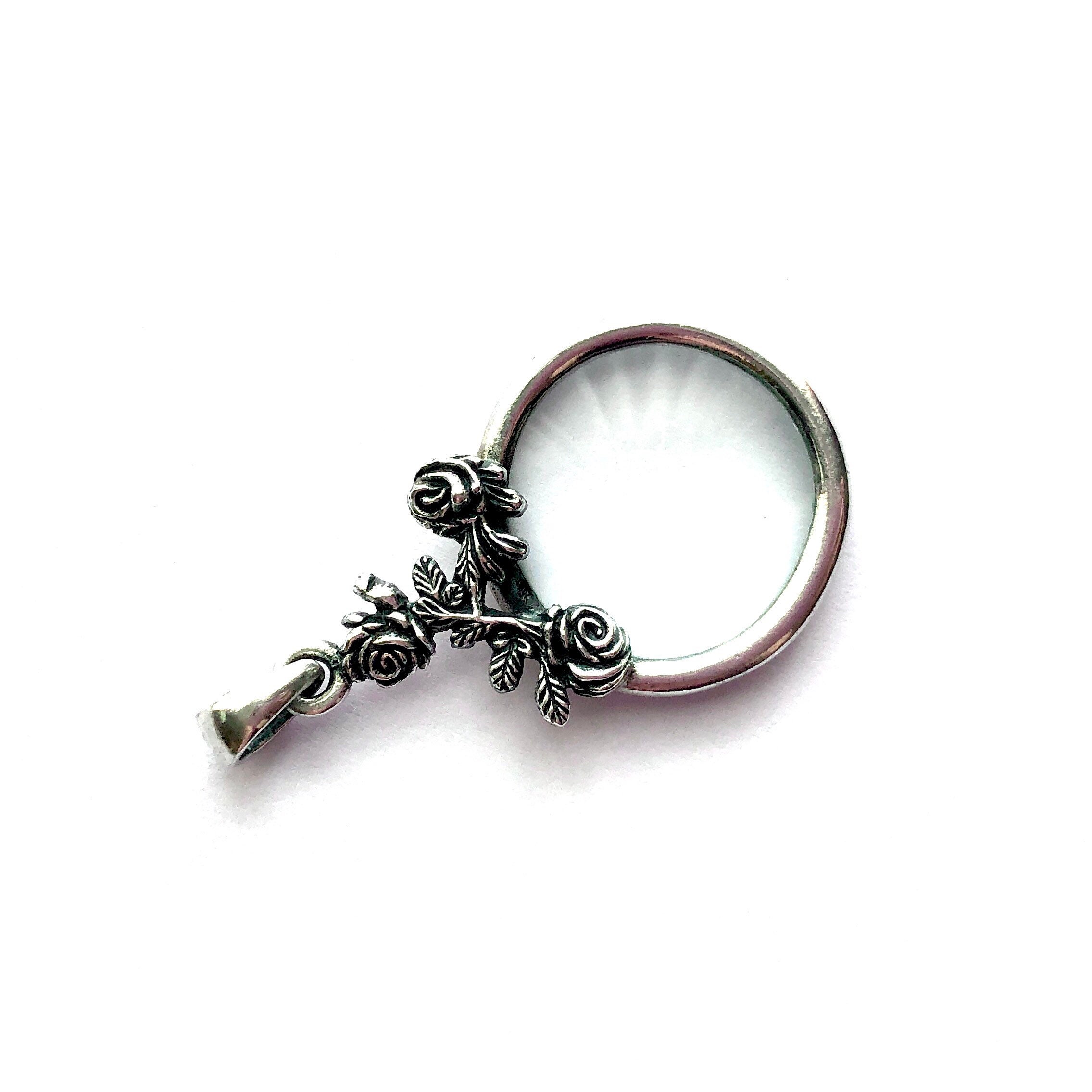 Sterling Silver Magnifying Glass Loupe Magnifier Aesthetic Etsy