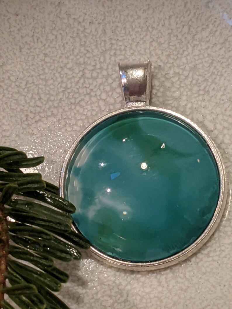 Round silver pendant swirls multi-color pendant Metal pendant tye die pendant painted pendant alcohol ink pendant colorful pendant