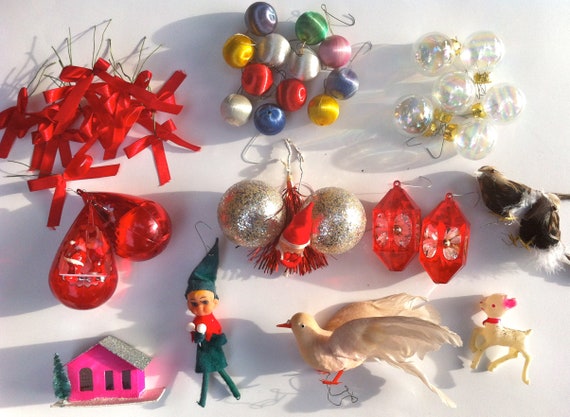 Vintage Trim A Tree Christmas Decoration Kit Ornaments Set Etsy