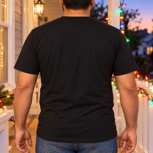 Lit-Up Holidays shirt — back view