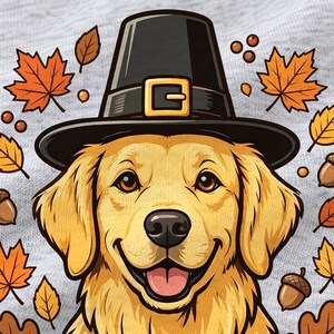 Grateful Golden Thanksgiving shirt — design close-up