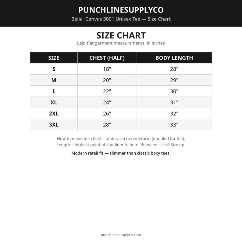 Bake Spirits Bright Christmas shirt — size chart