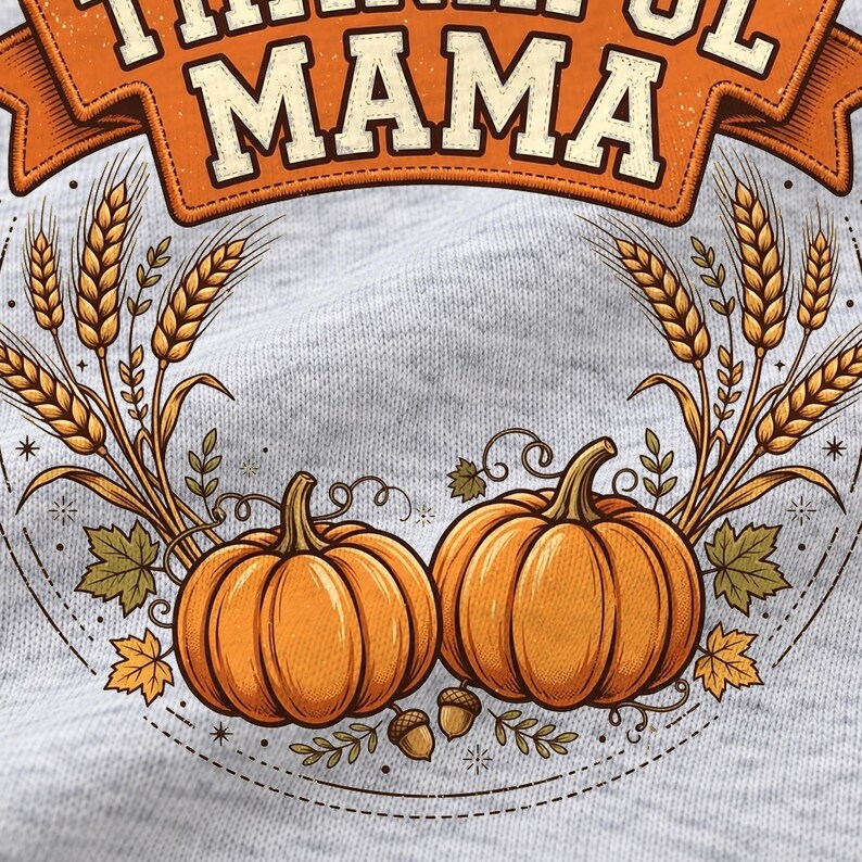 Thankful Mama Thanksgiving shirt — design close-up
