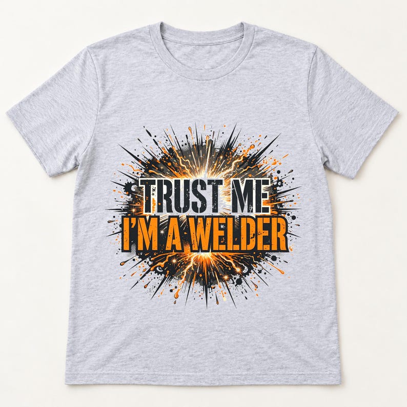 Welder Sparks shirt — flat lay
