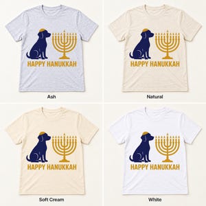 Hanukkah Hound shirt — color options