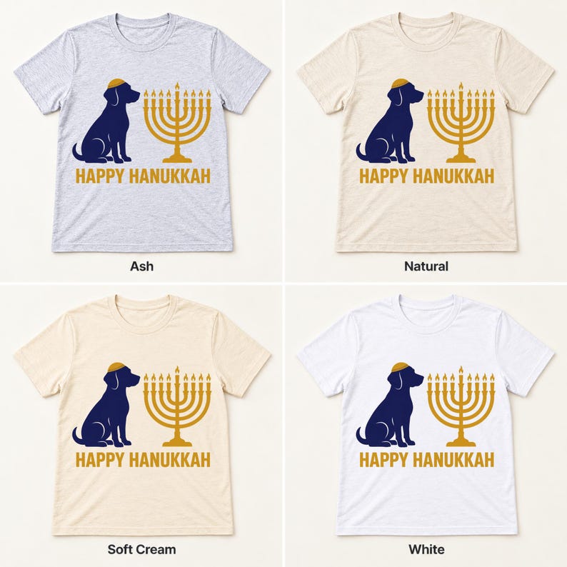 Hanukkah Hound shirt — color options
